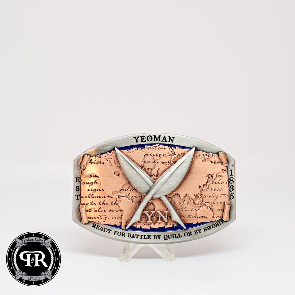 Custom YN Navy Uniform Belt Belt Buckle // Custom YN belt buckle