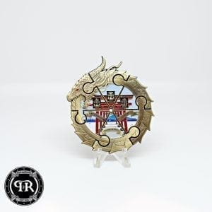 Custom Puzzle challenge coin, Puzzle Chief Mess Coin 