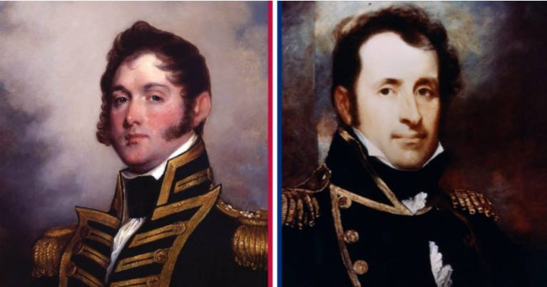 what role did the us navy and what role did oliver hazard perry play during the war?