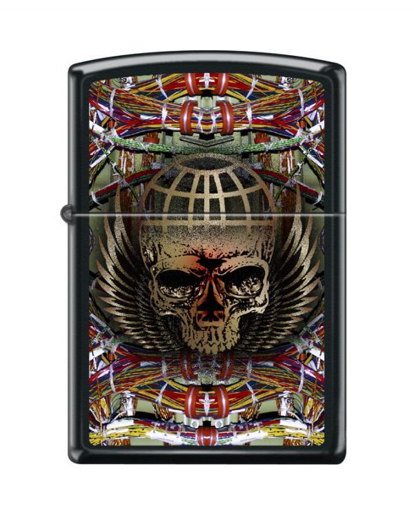 Navy AE Rate Zippo Lighter as a skull and wires