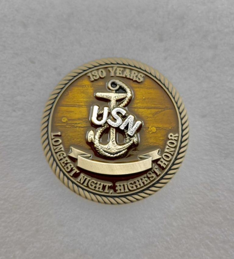 Navy Chief 2023 (FY24) Season Coin Pitch and Rudder