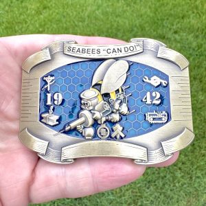Custom Seabee Navy Buckle