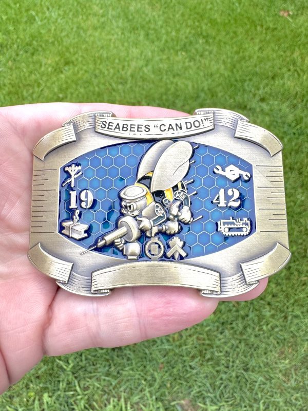Custom Seabee Navy Buckle