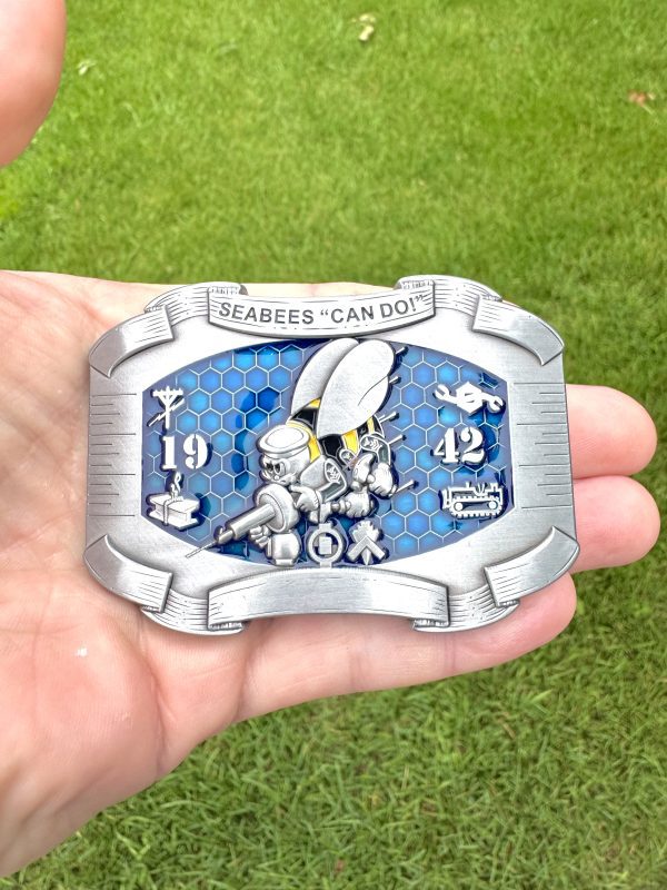 Custom Seabee Navy Buckle - Image 2