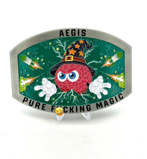 Custom Navy AEGIS Buckle - AEGIS Pure Magic
