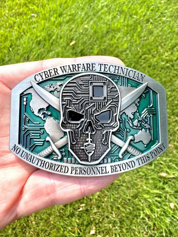 Custom CWT buckle - Cyber Warfare Technician Buckle - Image 2