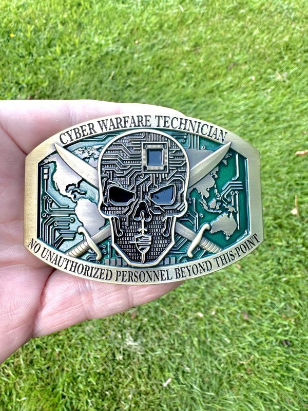 Custom CWT buckle - Cyber Warfare Technician Buckle