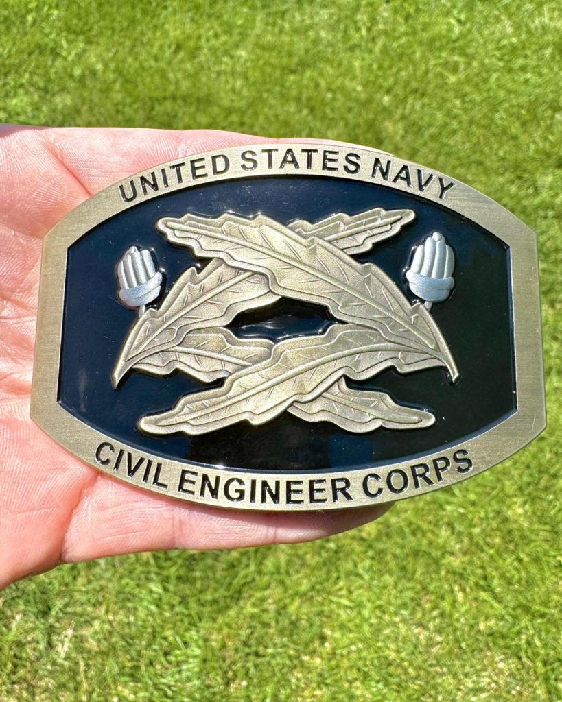 Custom Civil engineer buckle - Navy Civil Engineer Corps Buckle